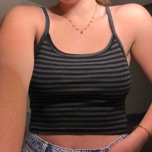Urban outfitters/ out from under cropped tank top with stripes